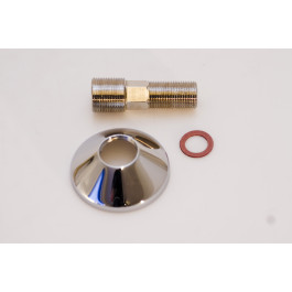 Tilslutning lige 1/2" x 3/4" roset - pris pr. stk. 