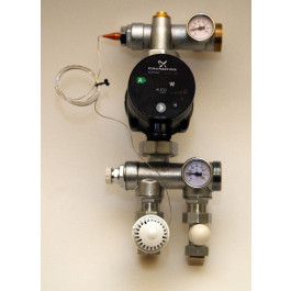 Pump shunt - shunten m. Grundfos Alpha2 Pump - Pris komplett