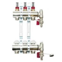 Golvvärmefördelare m Flowmeter - 10 kretsar