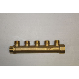 Fordelerrør 5 afg. m/fast gevind