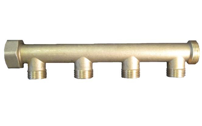 Fordelerrør 4 afg. m/forskruening