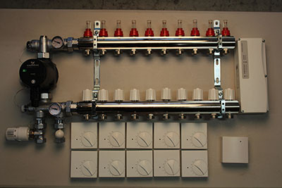 Värmestyrning golv komplett system - 10 kretsar - analog