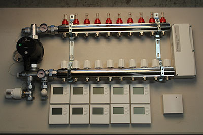 Gulvvarmestyring komplet system 10 kreds digital