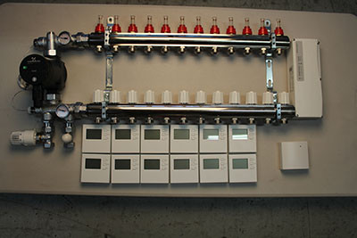 Gulvvarmestyring komplet system 12 kreds digital