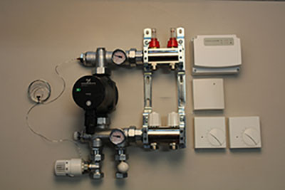 Värmestyrning golv komplett system - 2 kretsar - analog