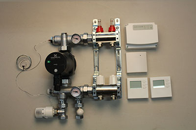 Gulvvarmestyring komplet system 2 kredse digital