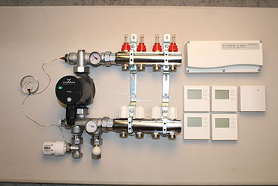 Gulvvarmestyring komplet system 4 kreds digital