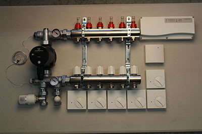 Värmestyrning golv komplett system - 6 kretsar - analog