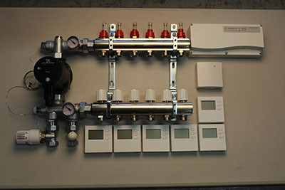 Gulvvarmestyring komplet system 6 kredse digital