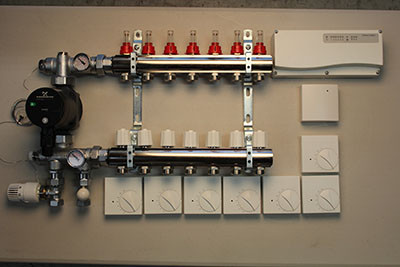 Värmestyrning golv komplett system - 7 kretsar - analog