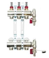 Golvvärmefördelare m Flowmeter - 12 kretsar